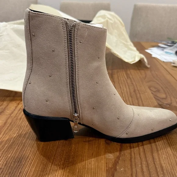 RAG & BONE Suede Joni Zip Studded Booties - Picture 5 of 16